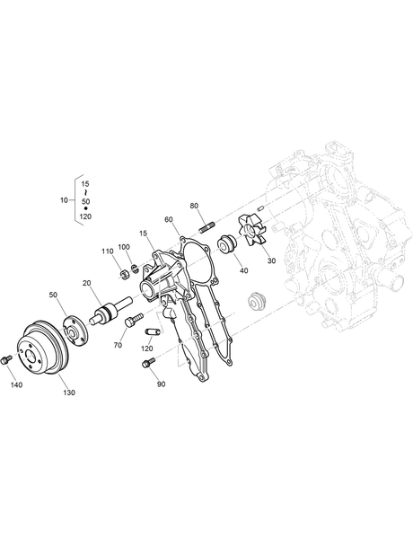 FLANGE-SHAFT, WATER PUMP
