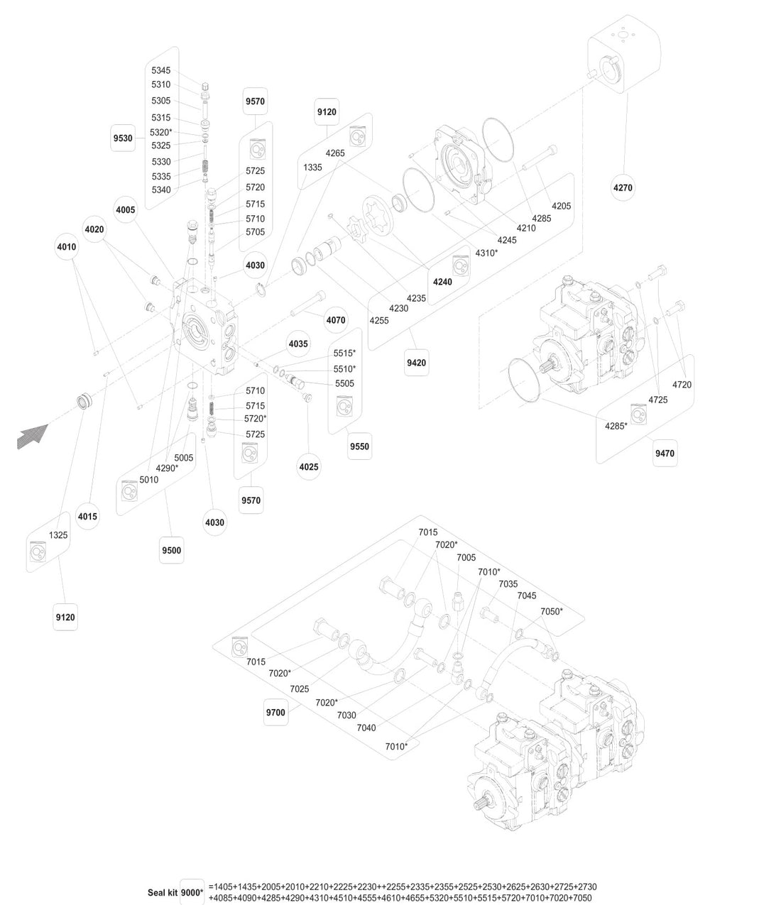TX1000 Tandem Pump Parts TX1000 Toro Dingo