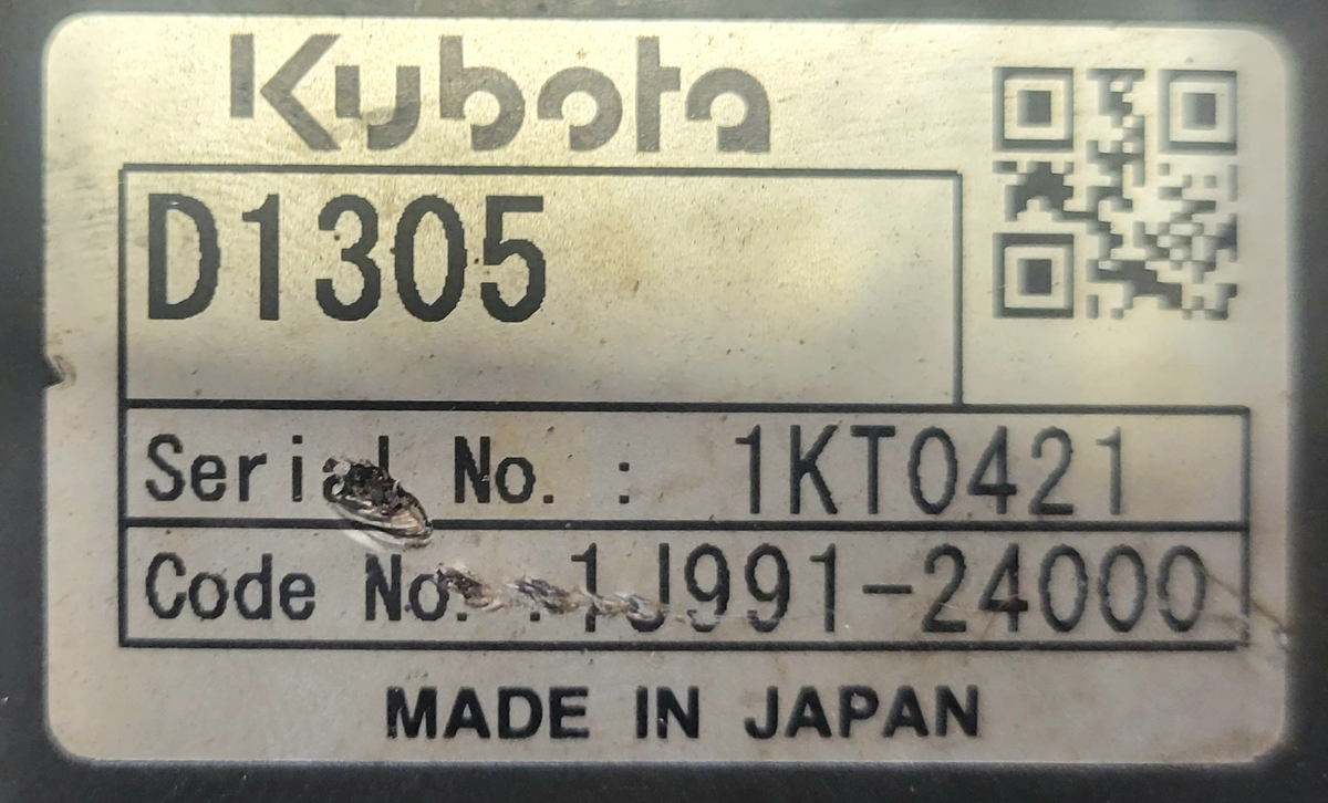 D1305 D1305 Kubota Engine (TX1000 Engine 138-6911) – DINGOPOWER.com